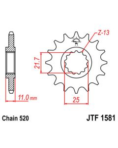 JTF 1581 lánckerék