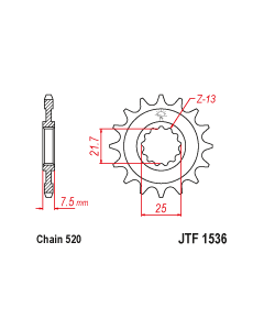 JTF 1536 lánckerék