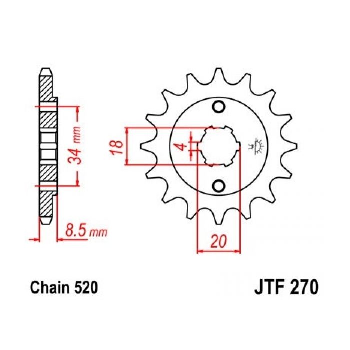 JTF 270 lánckerék