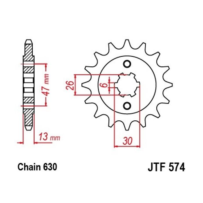 JTF 574 lánckerék