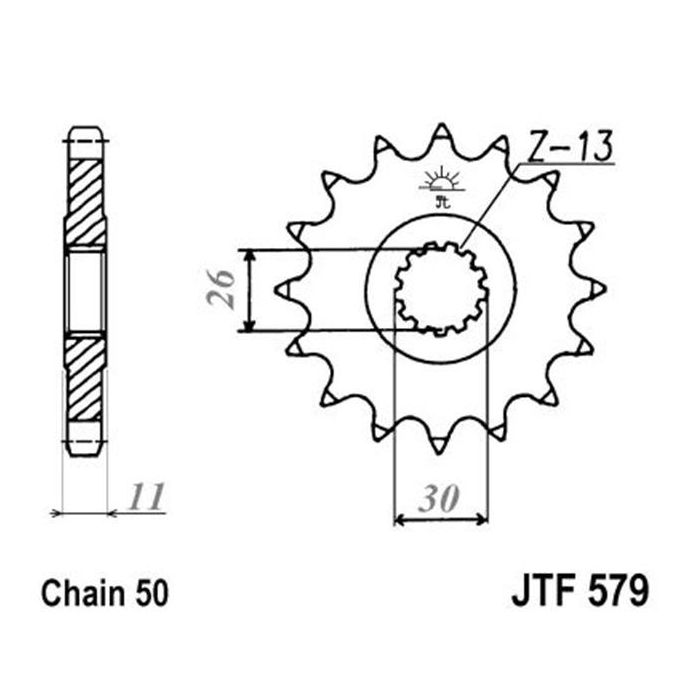 JTF 579 lánckerék