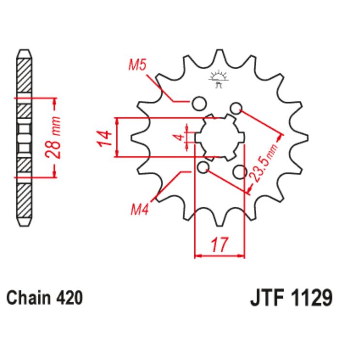 JTF 1129 lánckerék