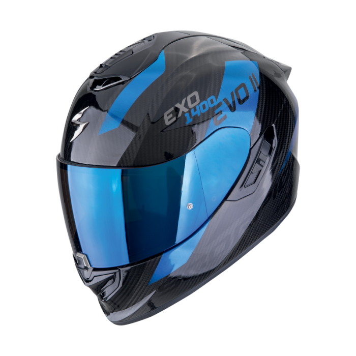 SCORPION EXO-1400 EVO II CARBON PLATTED BLACK/BLUE   bukósisak