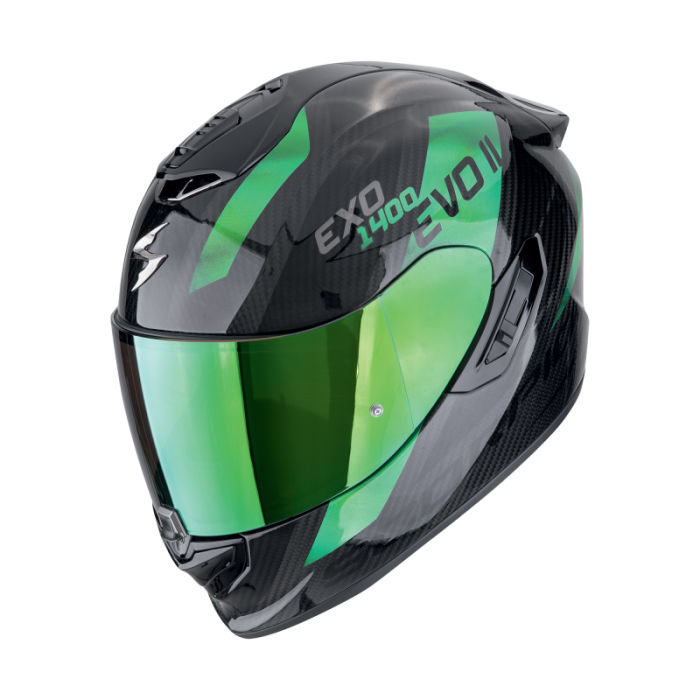 SCORPION EXO-1400 EVO II CARBON PLATTED BLACK/GREEN  bukósisak