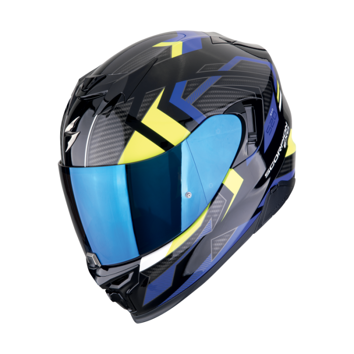 SCORPION EXO-520 EVO AIR SENSUS BLACK/BLUE/NEON YELLOW bukósisak