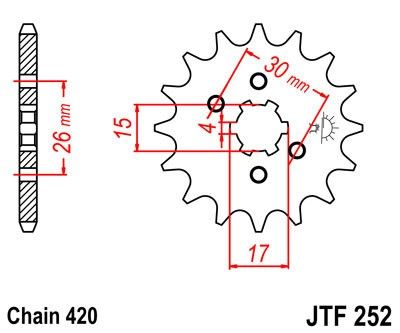 JTF 252 lánckerék