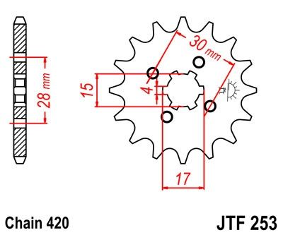 JTF 253 lánckerék