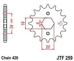 JTF 259 lánckerék