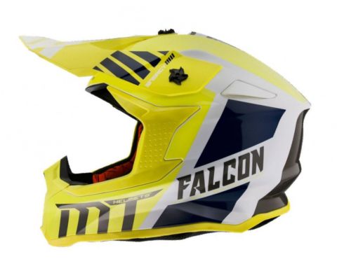 MT Falcon Warrior A3 Matt Neon/Black/White bukósisak