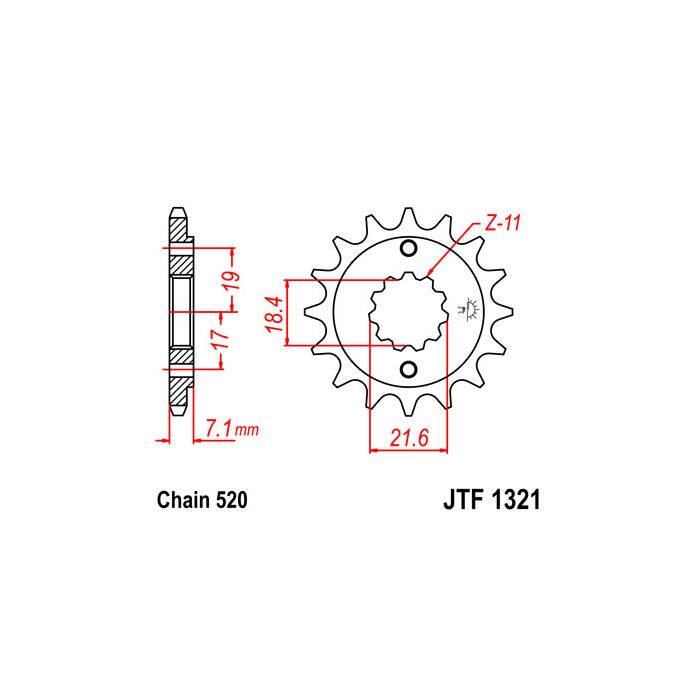 JTF 1321 lánckerék