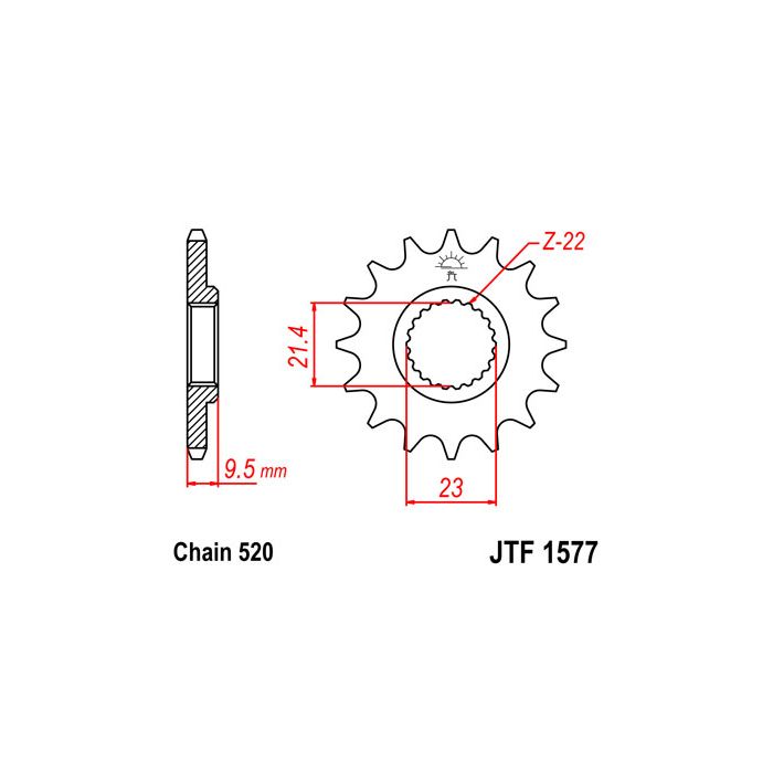 JTF 1577 lánckerék