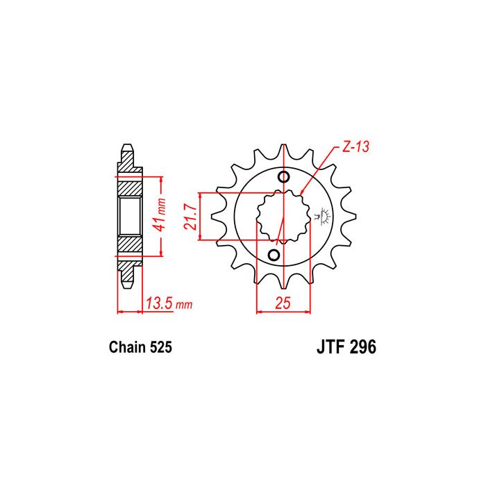 JTF 296 lánckerék