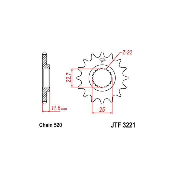 JTF 3221 lánckerék