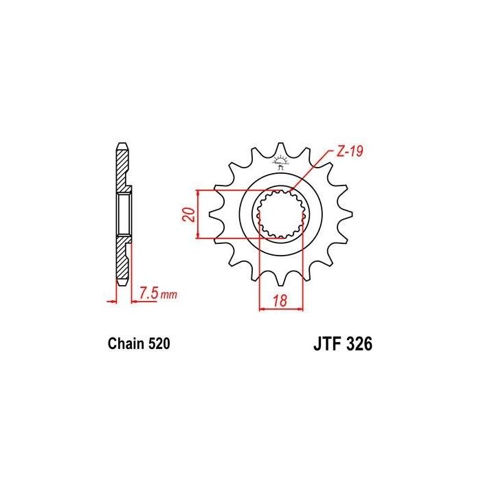 JTF 326 lánckerék