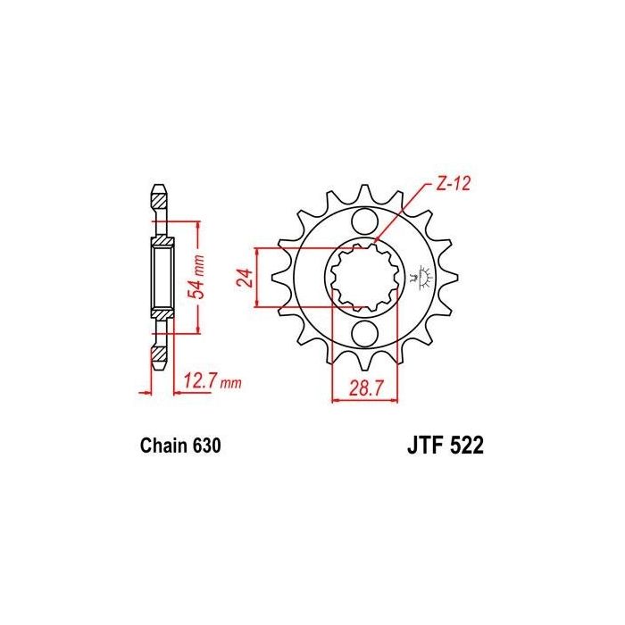 JTF 522 lánckerék