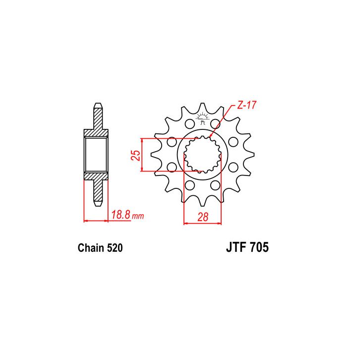 JTF 705 lánckerék