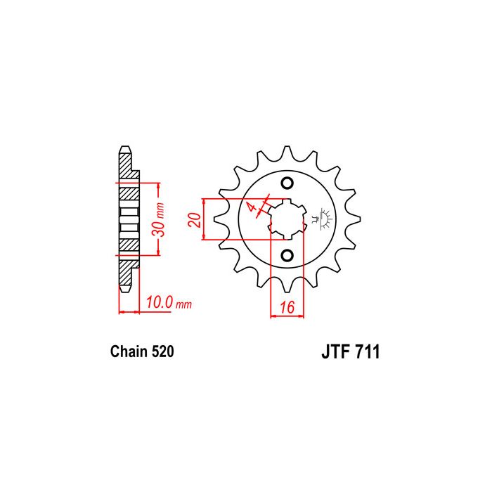 JTF 711 lánckerék