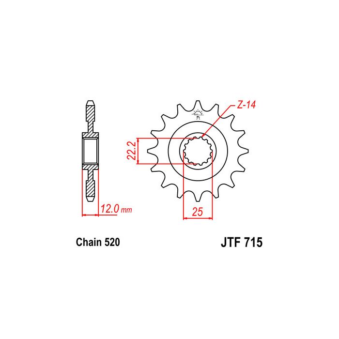 JTF 715 lánckerék