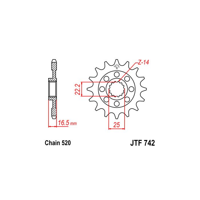 JTF 742 lánckerék