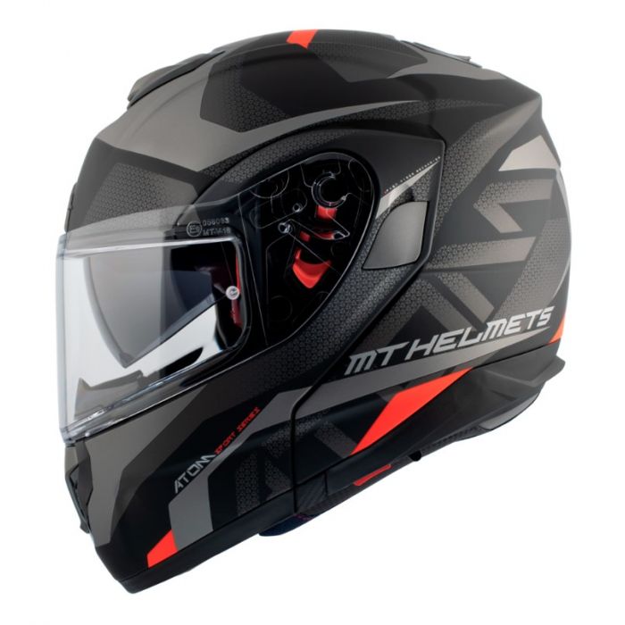 MT Atom SV Skill Matt Black/Grey/Red MT bukósisak.