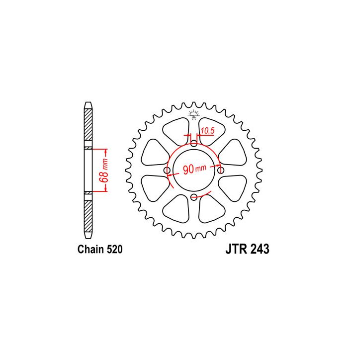 JTR 243 lánckerék