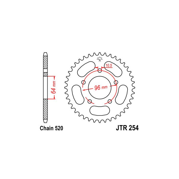 JTR 254 lánckerék