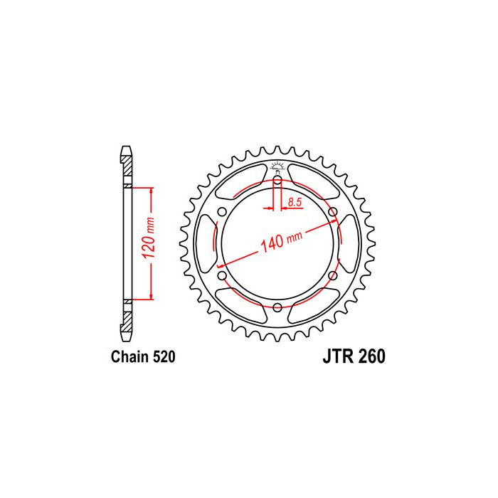 JTR 260 lánckerék