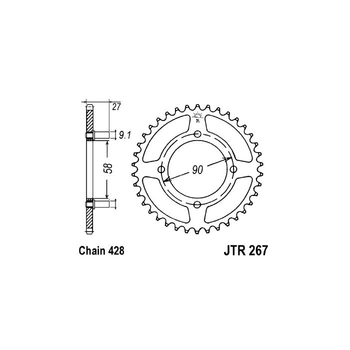 JTR 267 lánckerék