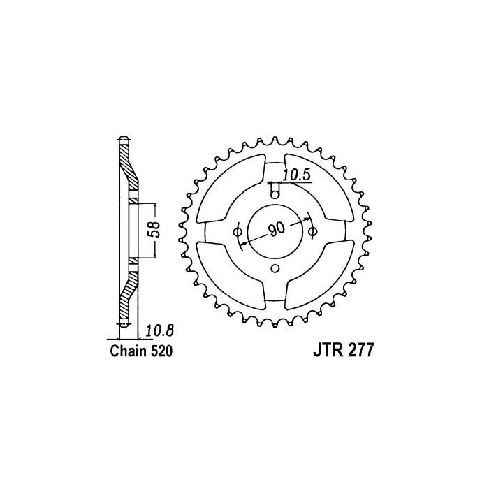 JTR 277 lánckerék