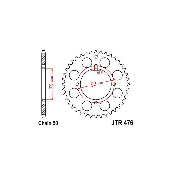 JTR 476 lánckerék