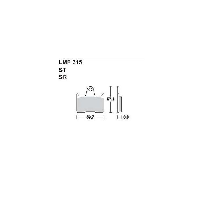 315 SR AP Racing hátsó fékbetét