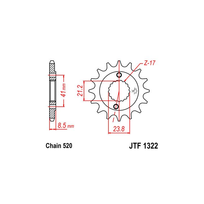 JTF 1322 lánckerék