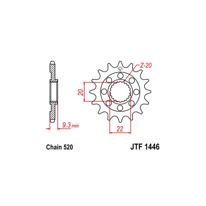 JTF 1446 lánckerék