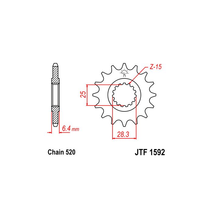 JTF 1592 lánckerék