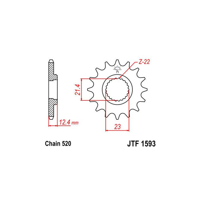 JTF 1593 lánckerék