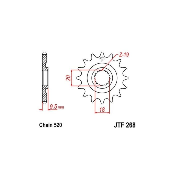 JTF 268 lánckerék