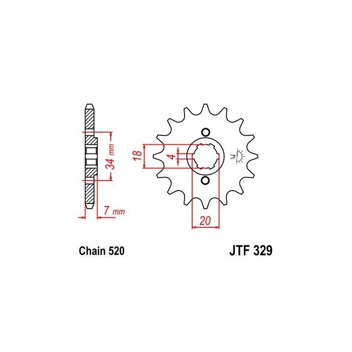 JTF 329 lánckerék