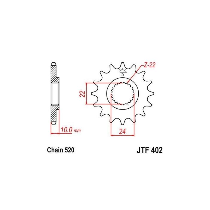 JTF 402 lánckerék