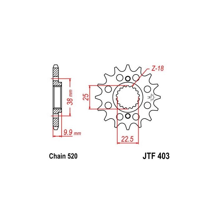 JTF 403 lánckerék