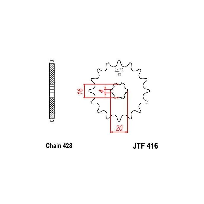 JTF 416 lánckerék