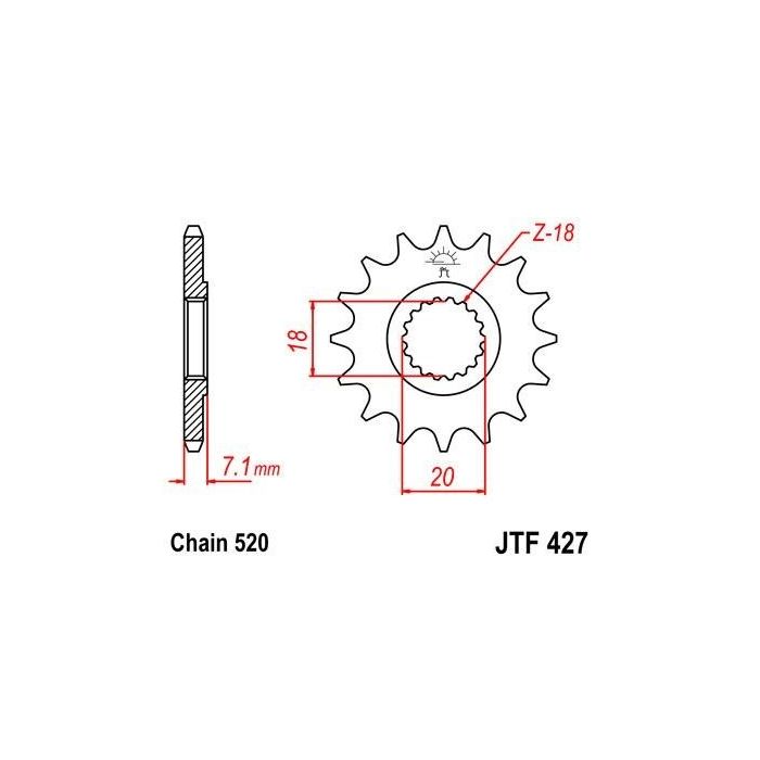 JTF 427 lánckerék