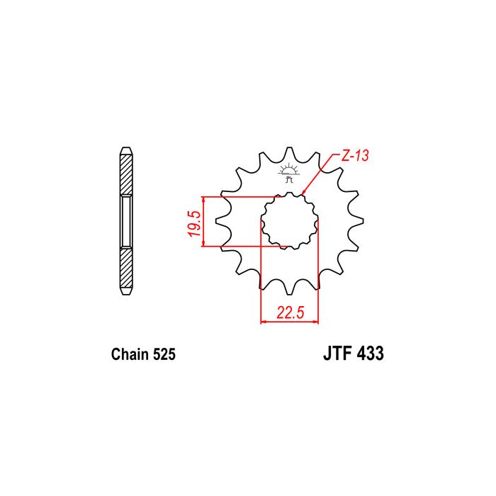 JTF 433 lánckerék