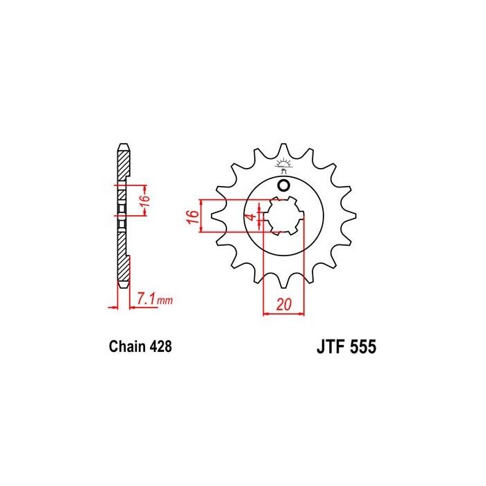 JTF 555 lánckerék