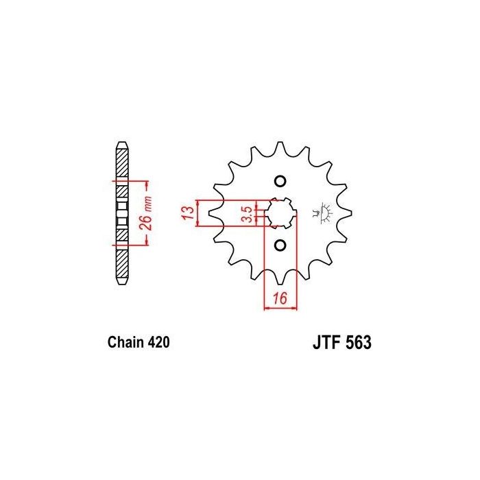 JTF 563 lánckerék