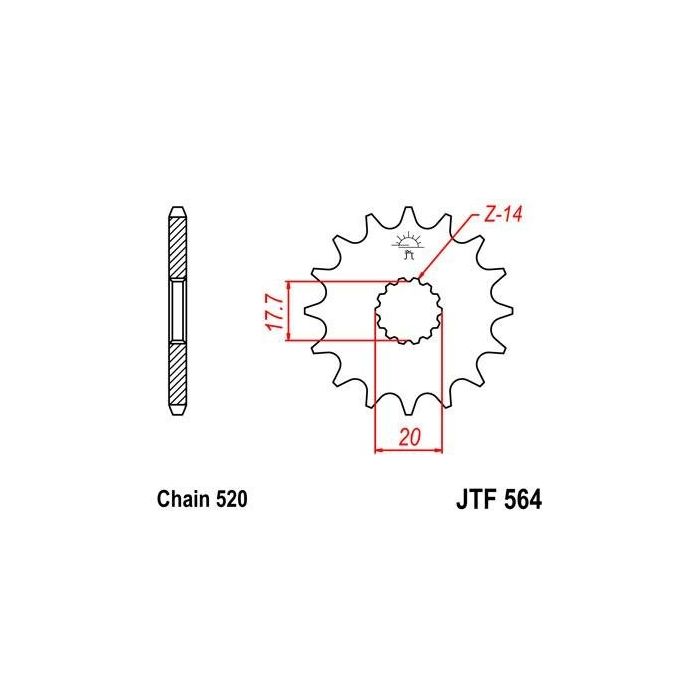 JTF 564 lánckerék