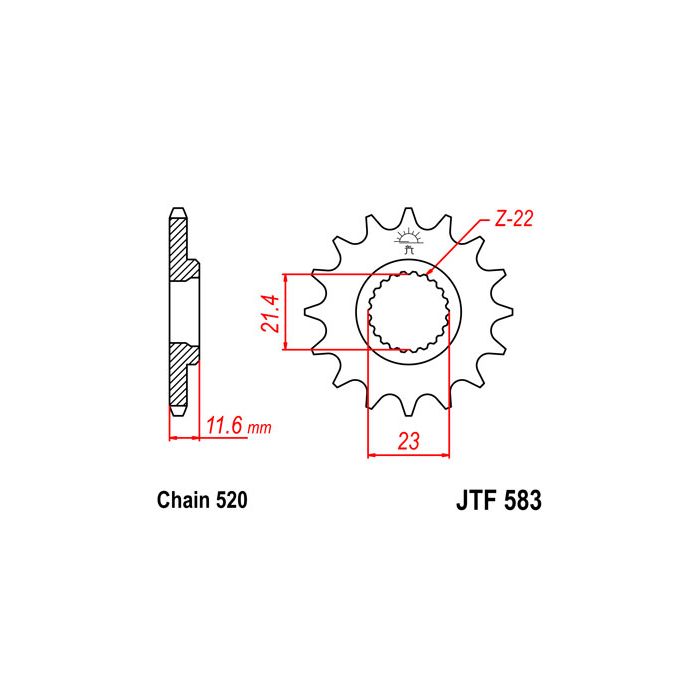 JTF 583 lánckerék