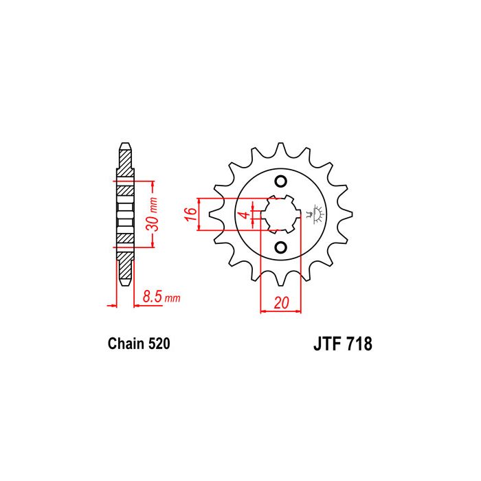 JTF 718 lánckerék