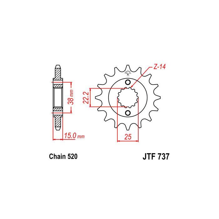 JTF 737 lánckerék