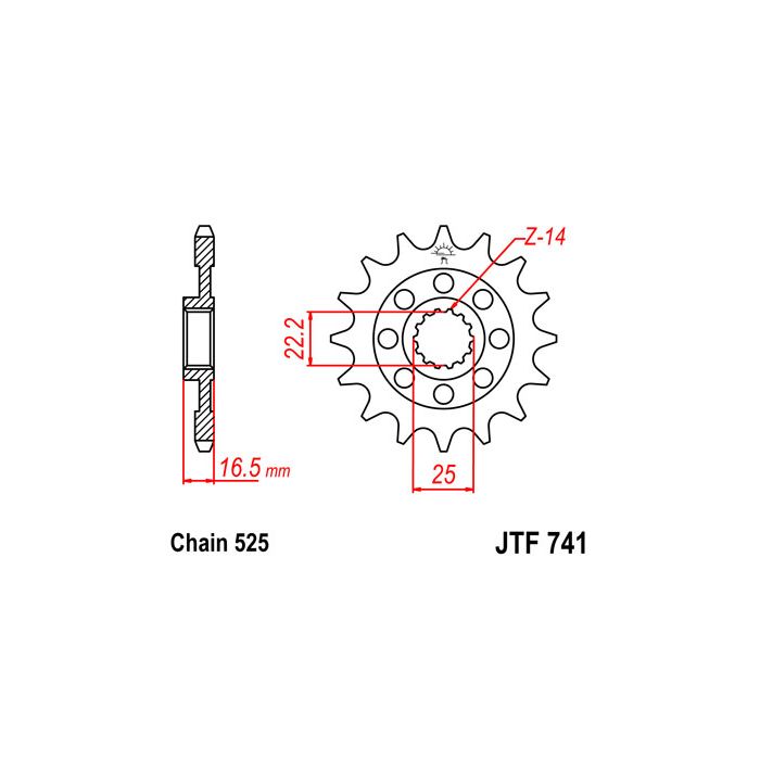 JTF 741 lánckerék