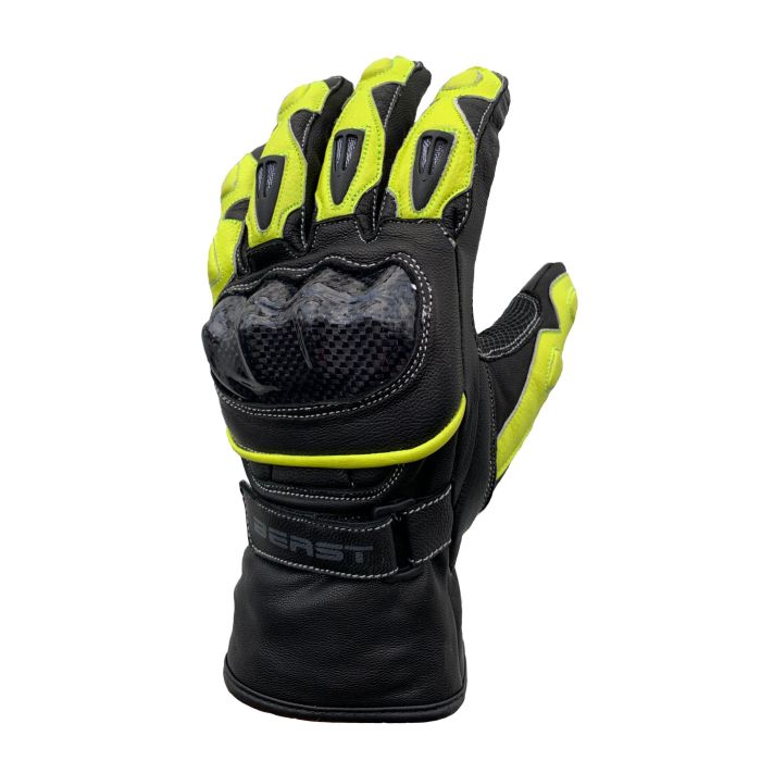 BEAST BST-3062 Black/Fluo motoros kesztyű